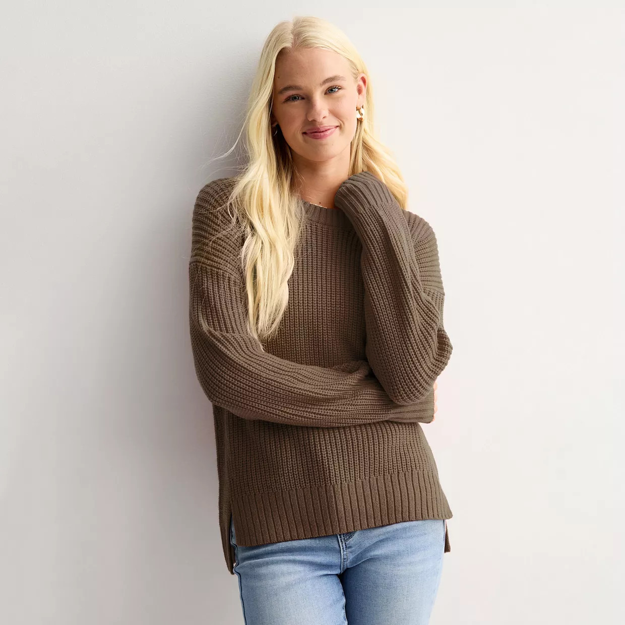 Juniors' SO® Essential Crewneck Pullover Sweater | Kohl's