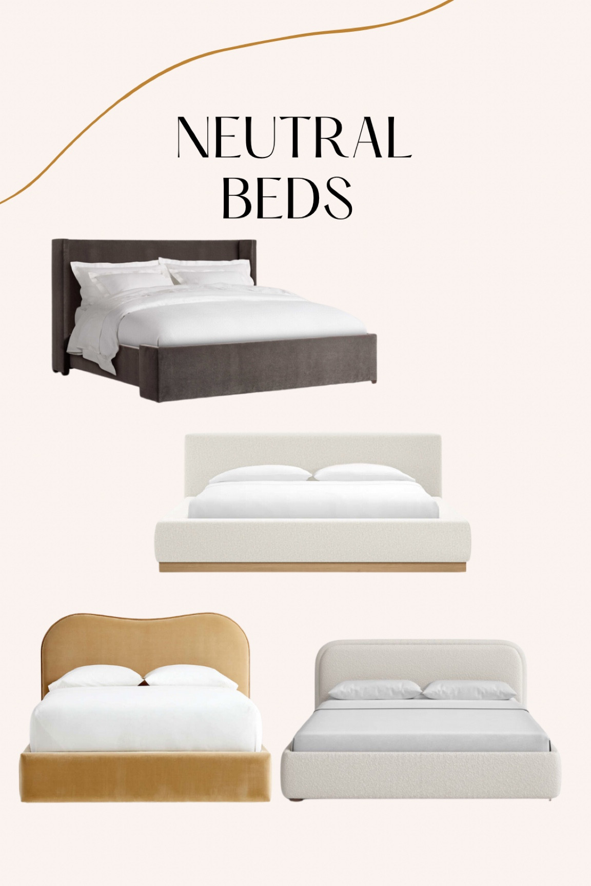 Neutral beds 

#LTKsalealert #LTKhome #LTKGiftGuide