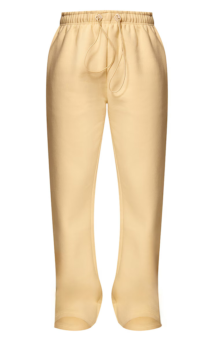 Butter Cream Drawcord Hem Oversized Sweatpants | PrettyLittleThing US