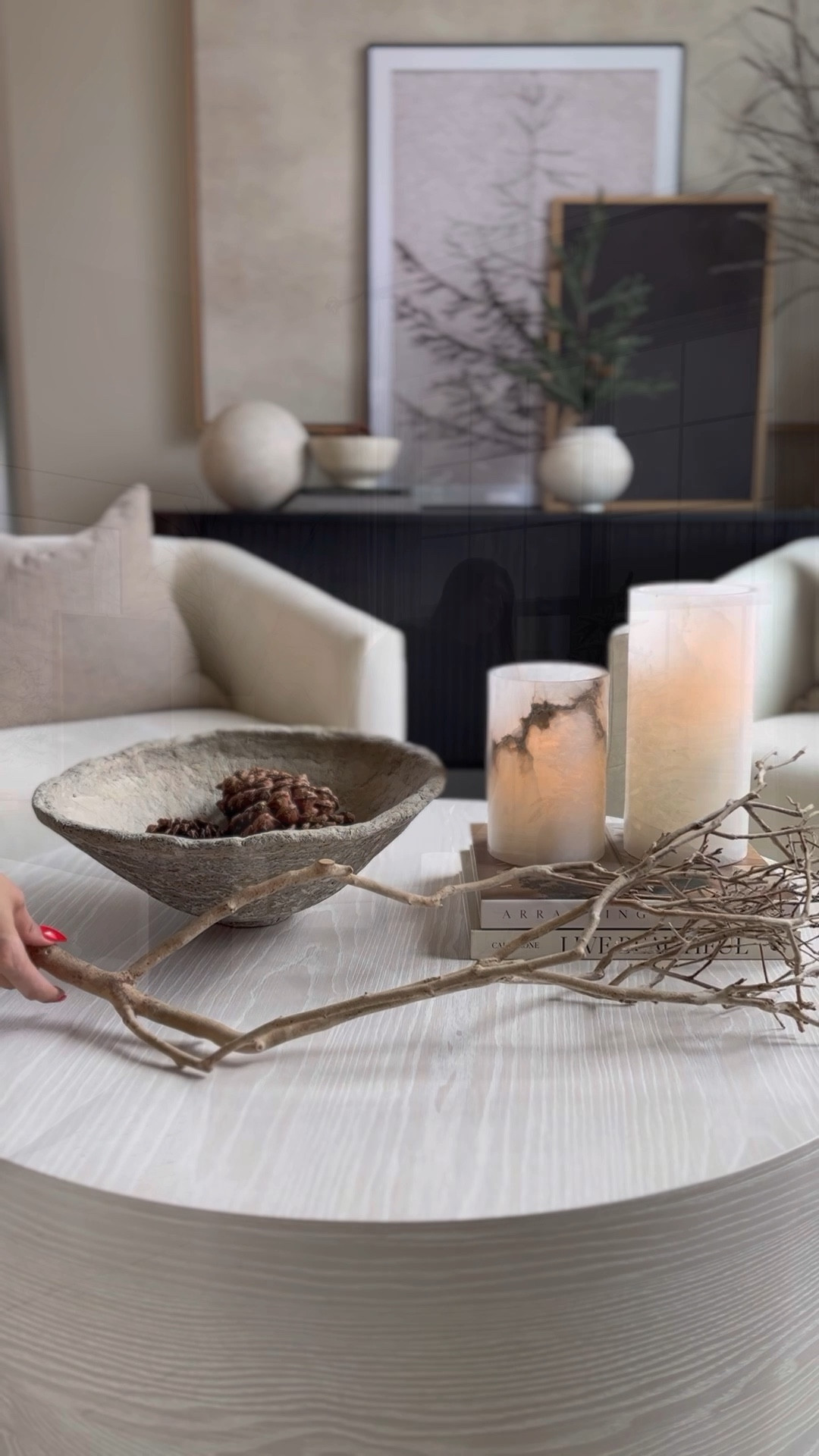 my coffee table decor, i have the size 36 . so modern but a classic piece. sitting room inspo

#LTKhome #LTKsalealert #LTKVideo