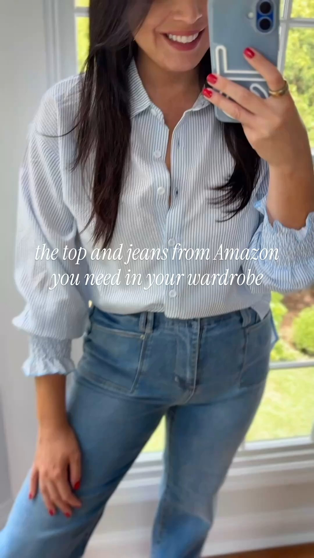 Snagged these Amazon jeans after saving them to cart for months! SO GOOD! And highly recommend this button down with smocked sleeves in every color 

#LTKSaleAlert #LTKFindsUnder100 #LTKStyleTip