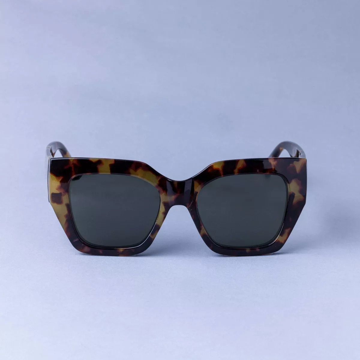 Women's Thick Square Tortoise Shell Sunglasses - A New Day™ Brown: Maximum UV Protection, Recyc... | Target