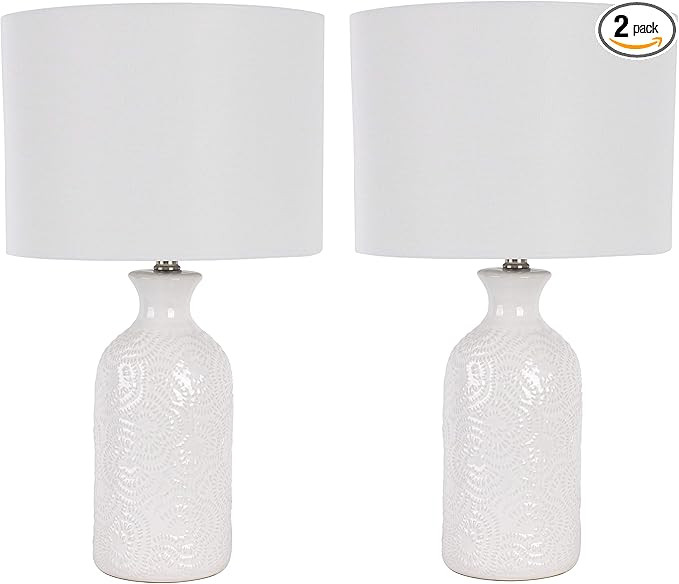 Decor Therapy MP1236 Addis Table Lamps, White | Amazon (US)