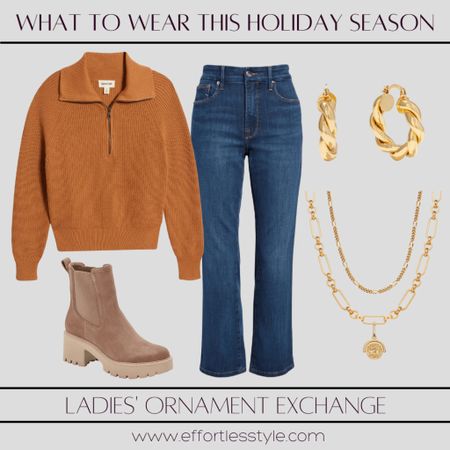 Have ladies ornament exchange, White Elephant, or cookie swap coming up?  A fun look for a casual holiday party!

#LTKSeasonal #LTKHoliday #LTKstyletip