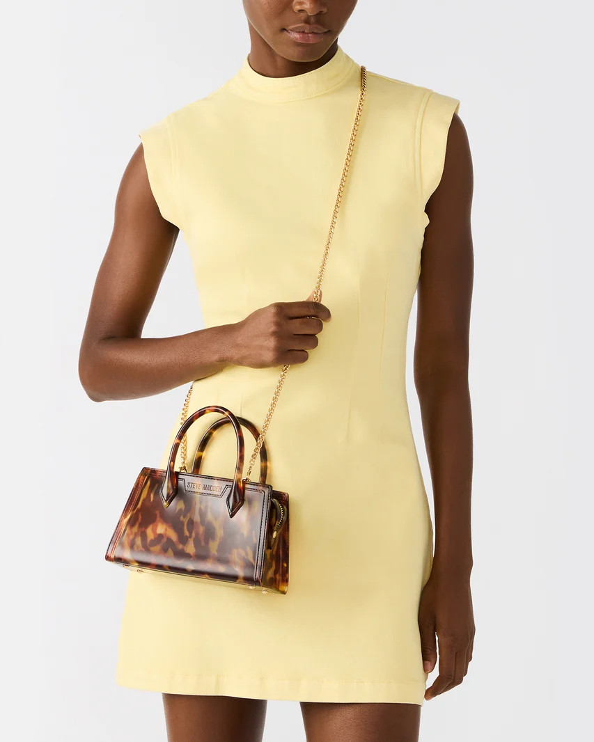 PEACH Jelly Bag Tortoise Mini Crossbody Top-Handle Handbag | Steve Madden (US)
