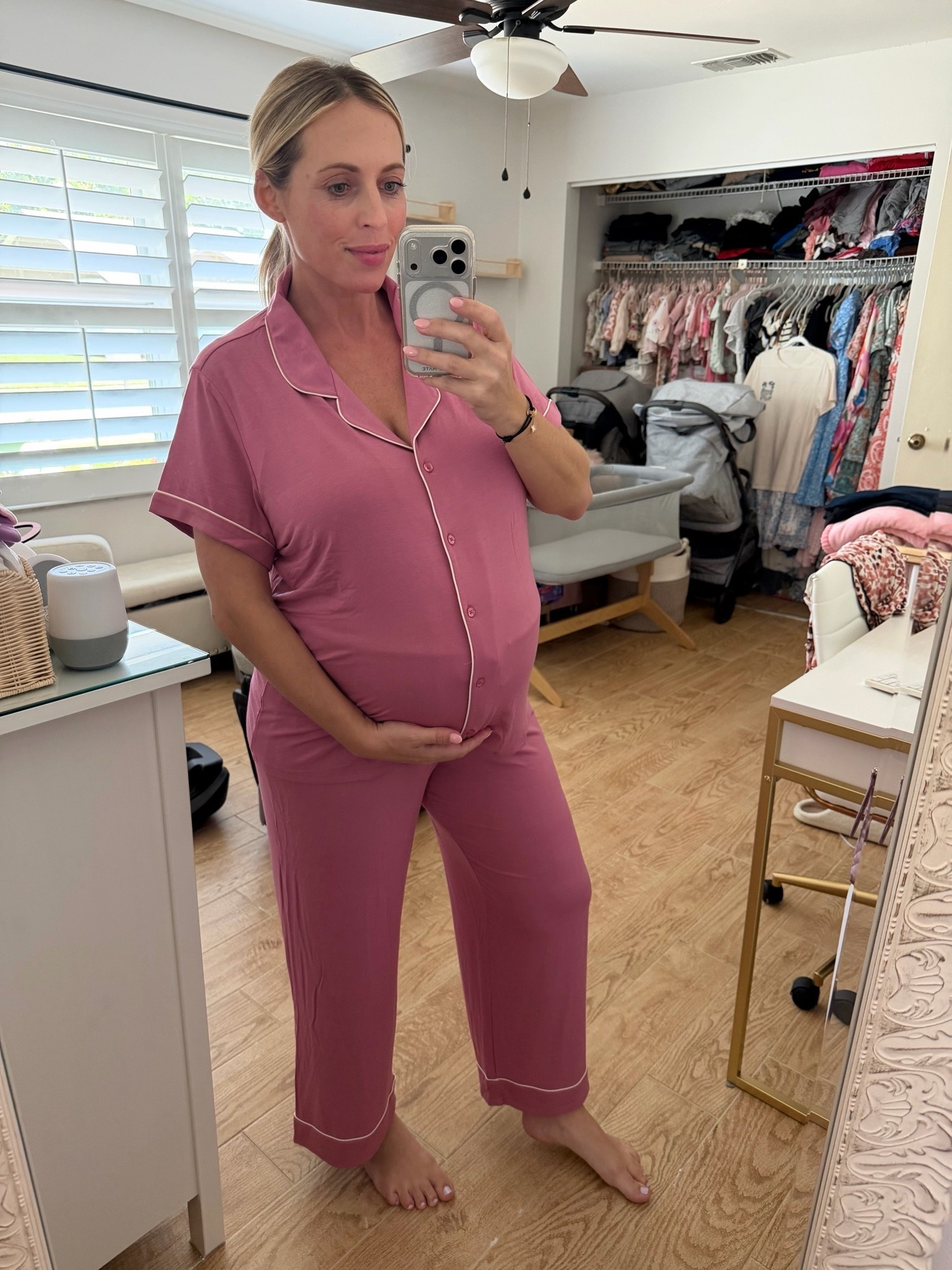 Nordstrom moonlight pajamas. Wearing XL at 32 weeks pregnant, sized up 1.

#LTKSaleAlert #LTKBump #LTKselfcare