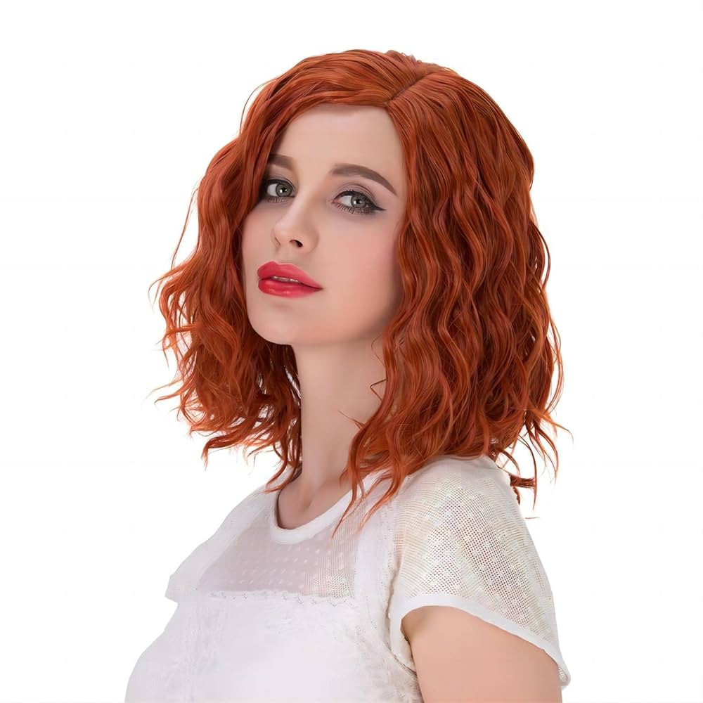 Aicos Orange Wig, Heat Resistant 35cm, Fashion Red Wig with Curly Ginger Hair for Daily Dress Car... | Amazon (US)