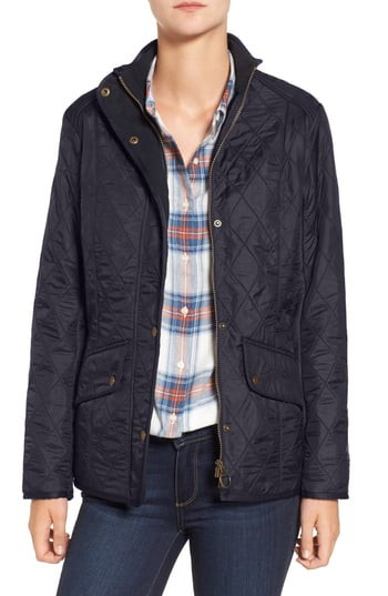 Women's Barbour 'Cavalry' Quilted Jacket, Size 2 US / 6 UK - Black | Nordstrom