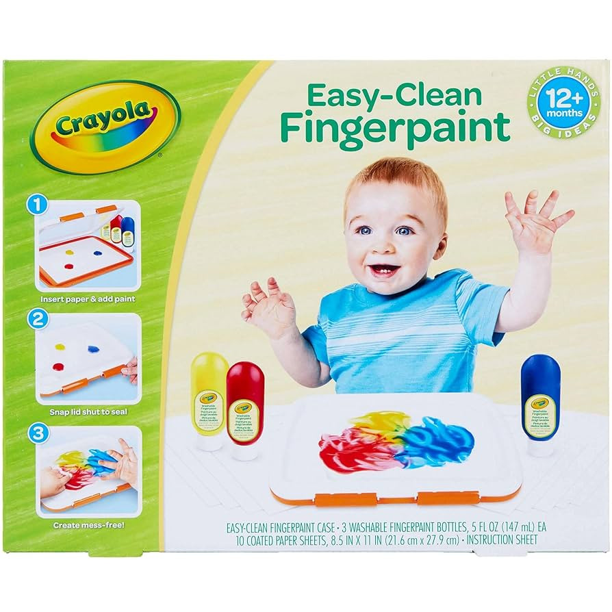 Crayola Mess Free Finger Painting Station, Washable Finger Paint for Toddlers, Arts & Crafts Set,... | Amazon (US)