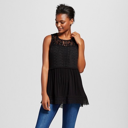 Women's Eyelet Peplum Blouse - Knox Rose™ | Target