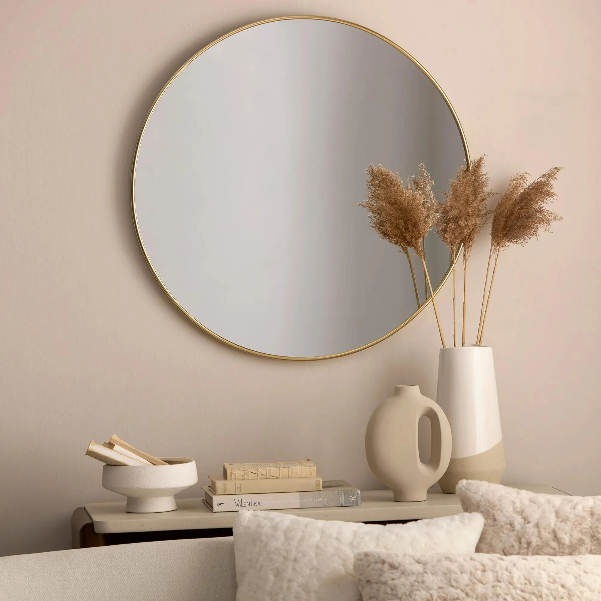 Bouclair Round Gold Aluminum Frame Mirror | Walmart (CA)