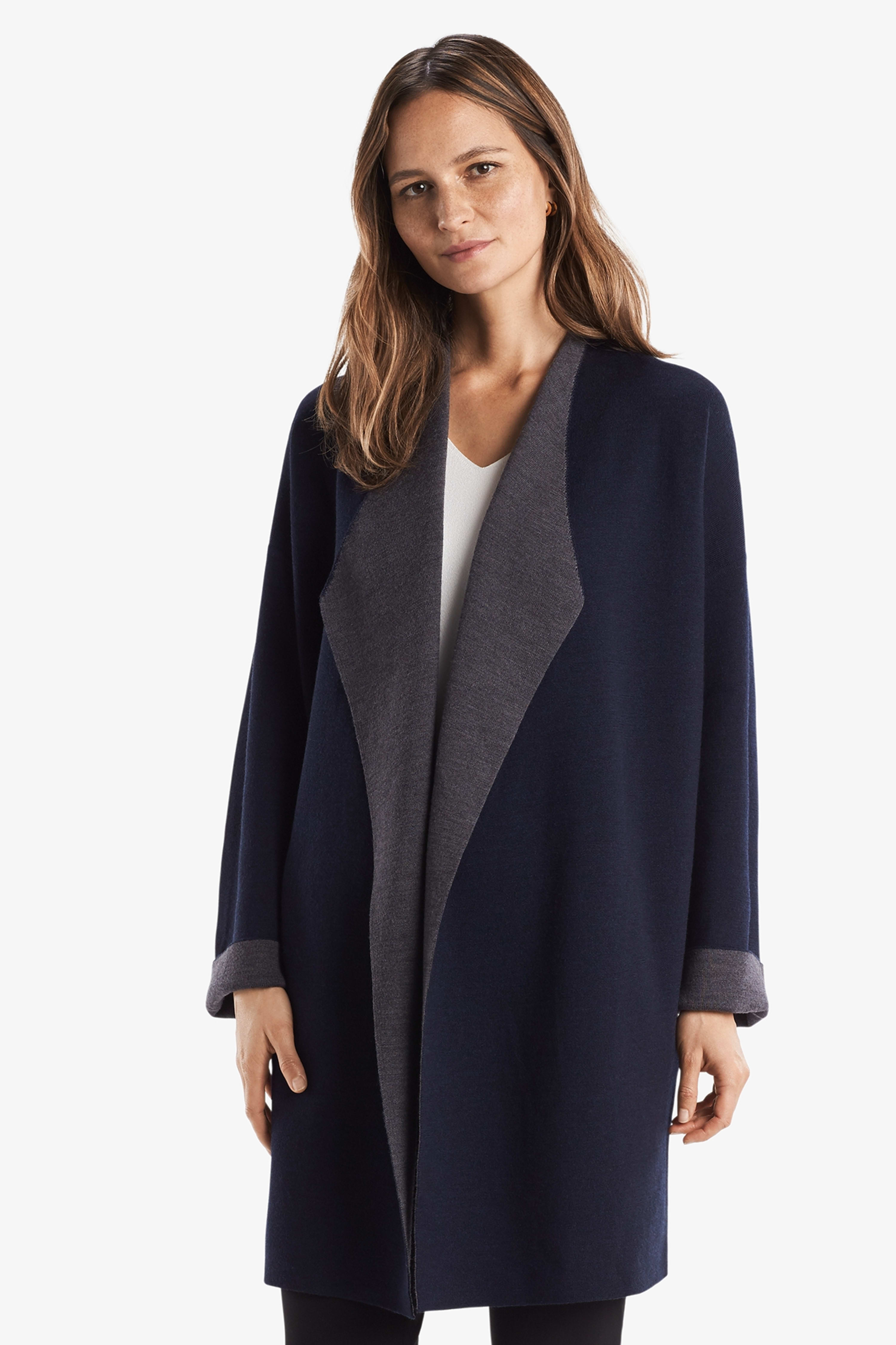 Dougherty Coat - Dark Navy / Charcoal | MM.LaFleur | MM LaFleur