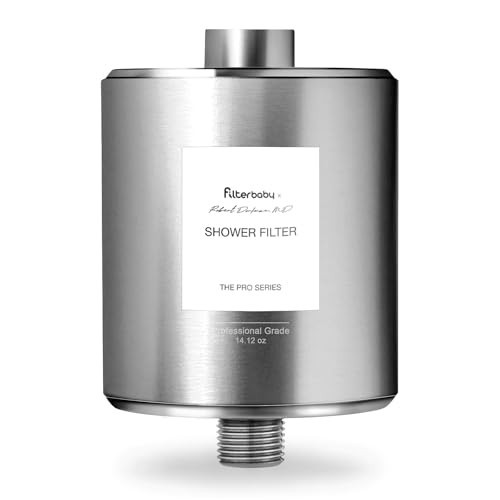 Filterbaby Pro Series Shower Filter,Doctor Developed,Metal Titanium Aluminum,Lab Tested to Reduce up to 99% Chlorine/Chloramine/Lead/Certain Hard/Heavy Metals,Great Water Pressure,Long Lasting,Chrome | Amazon (US)