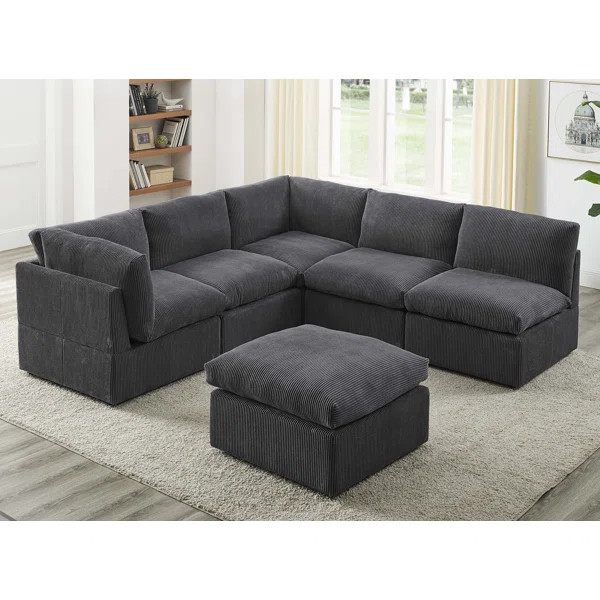 Kyanne Priyen 98" Wide Symmetrical Modular Corner Sectional | Wayfair North America