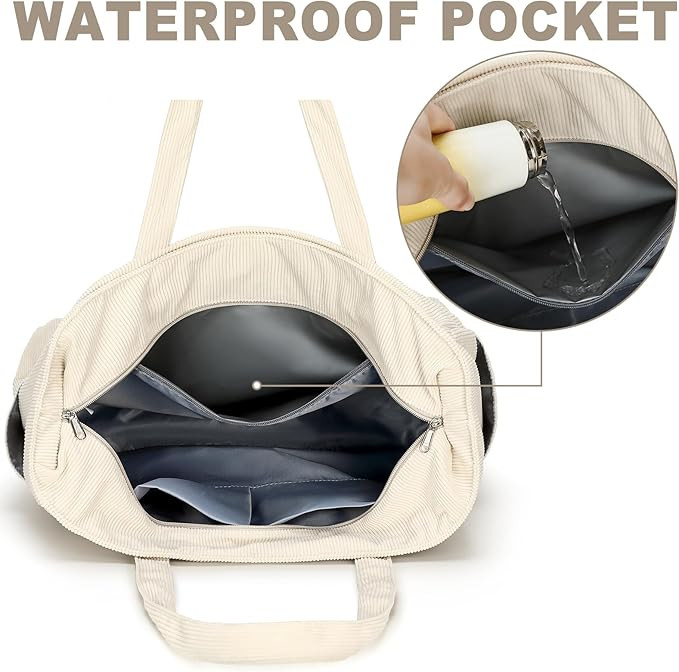 LEDAOU Beach Bag Waterproof Sandproof Women Tote Bag Pool Bag with Zipper for Gym Grocery Travel ... | Amazon (US)