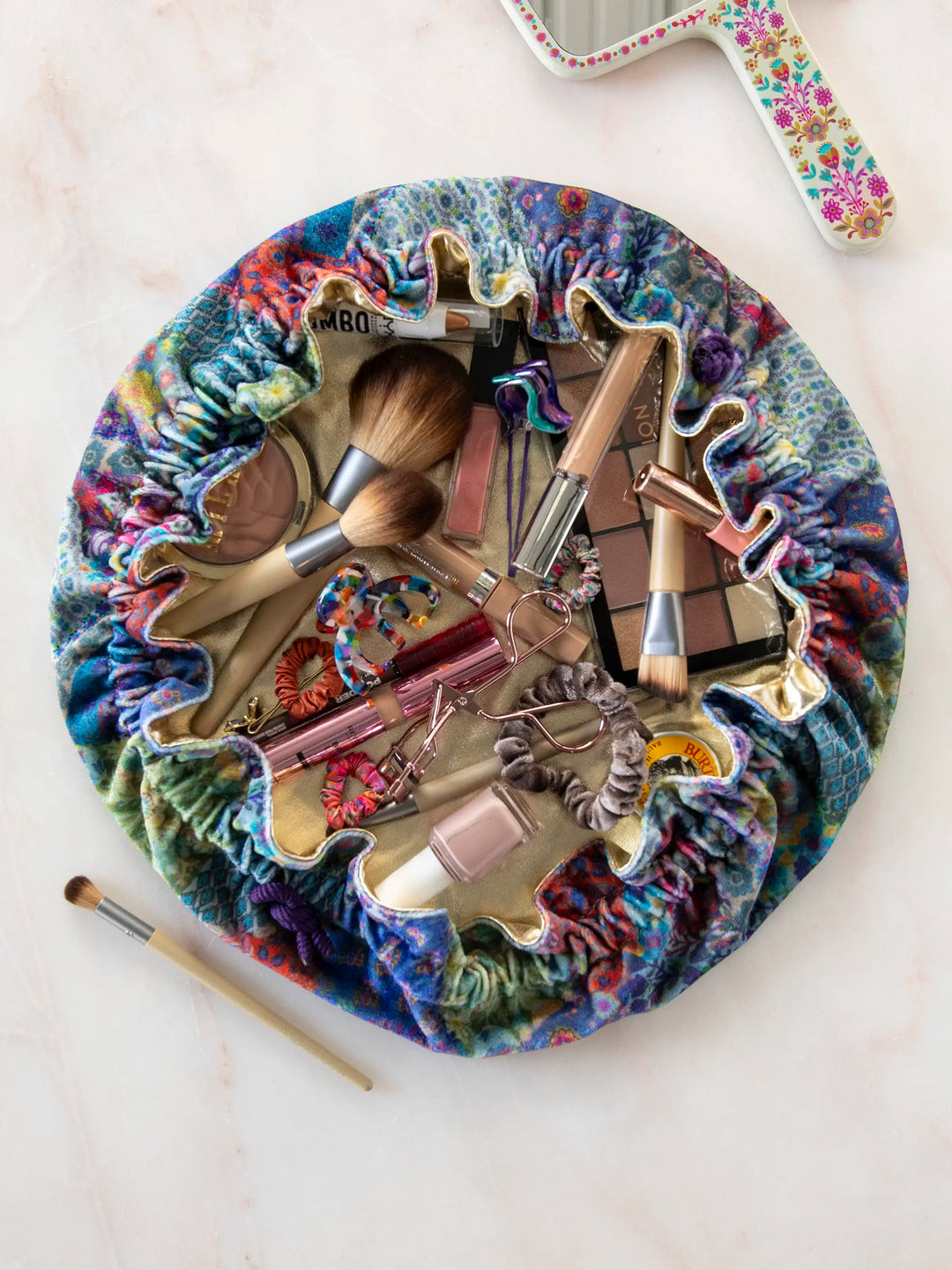 Drawstring Velvet Cosmetic Pouch | Natural Life