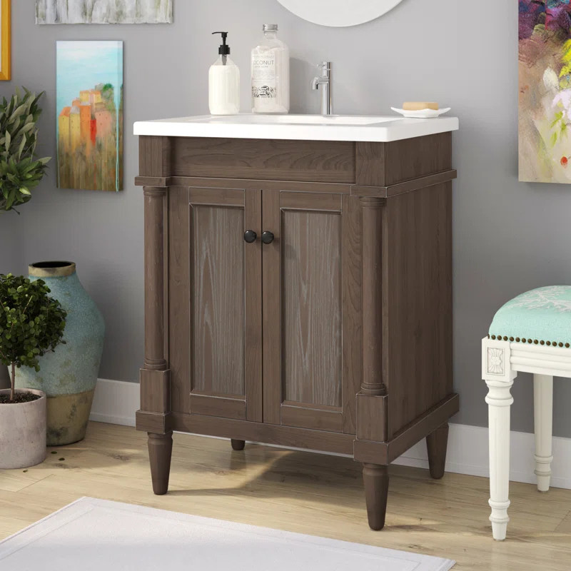Silvana 24'' Single Bathroom Vanity with Ceramic Top | Wayfair North America