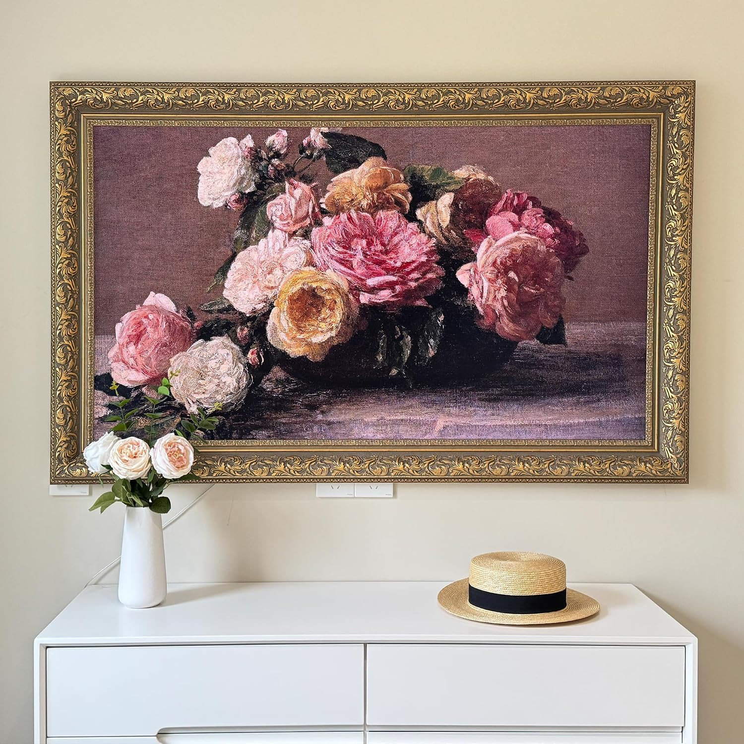 Light Gold TV Frame 55" Only for Samsung The Frame TV & Pro (2021-2026) | Amazon (US)