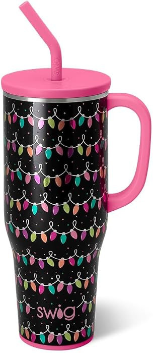 Swig Life 40oz Mega Mug, 40oz Tumbler with Handle and Straw, Extra Large Insulated Tumblers, Cup ... | Amazon (US)