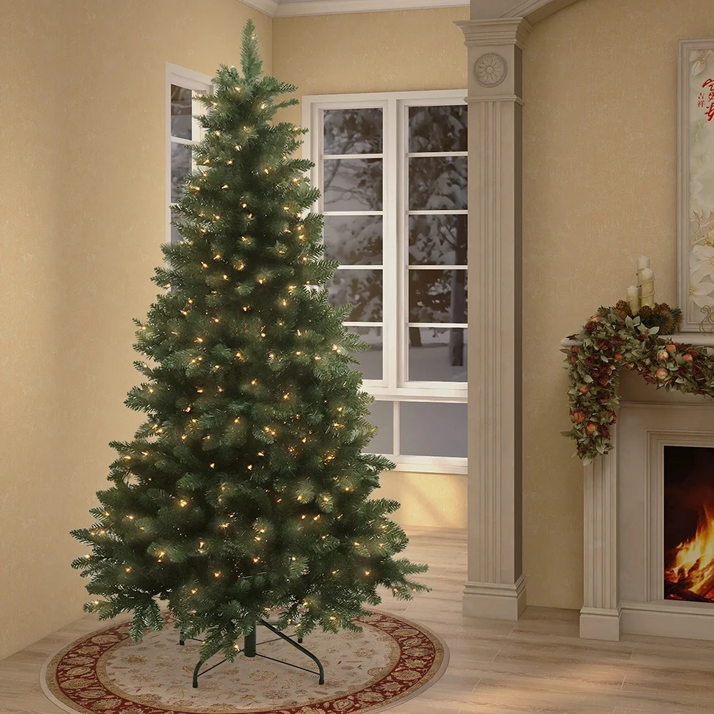 Abble Green Spruce Lighted Artificial Christmas Tree 5FT - Walmart.com | Walmart (US)