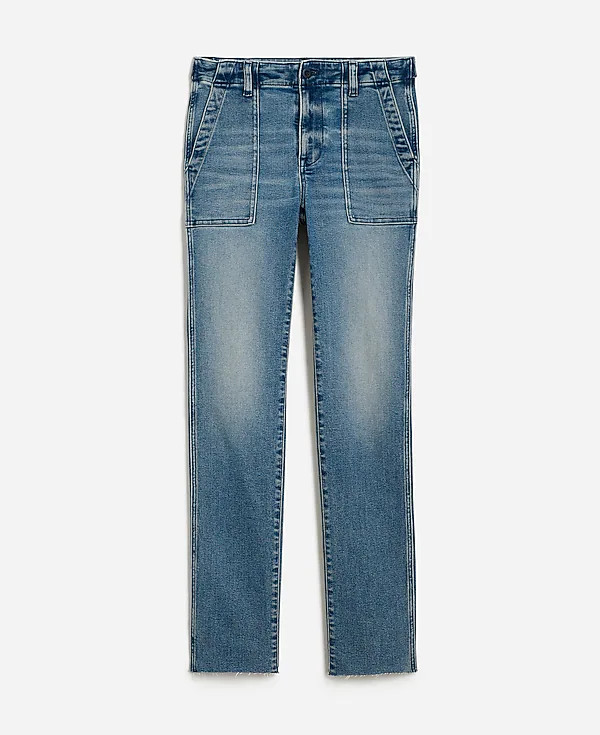 Mid-Rise Stovepipe Jeans in Shealy Wash: Raw-Hem Edition | Madewell