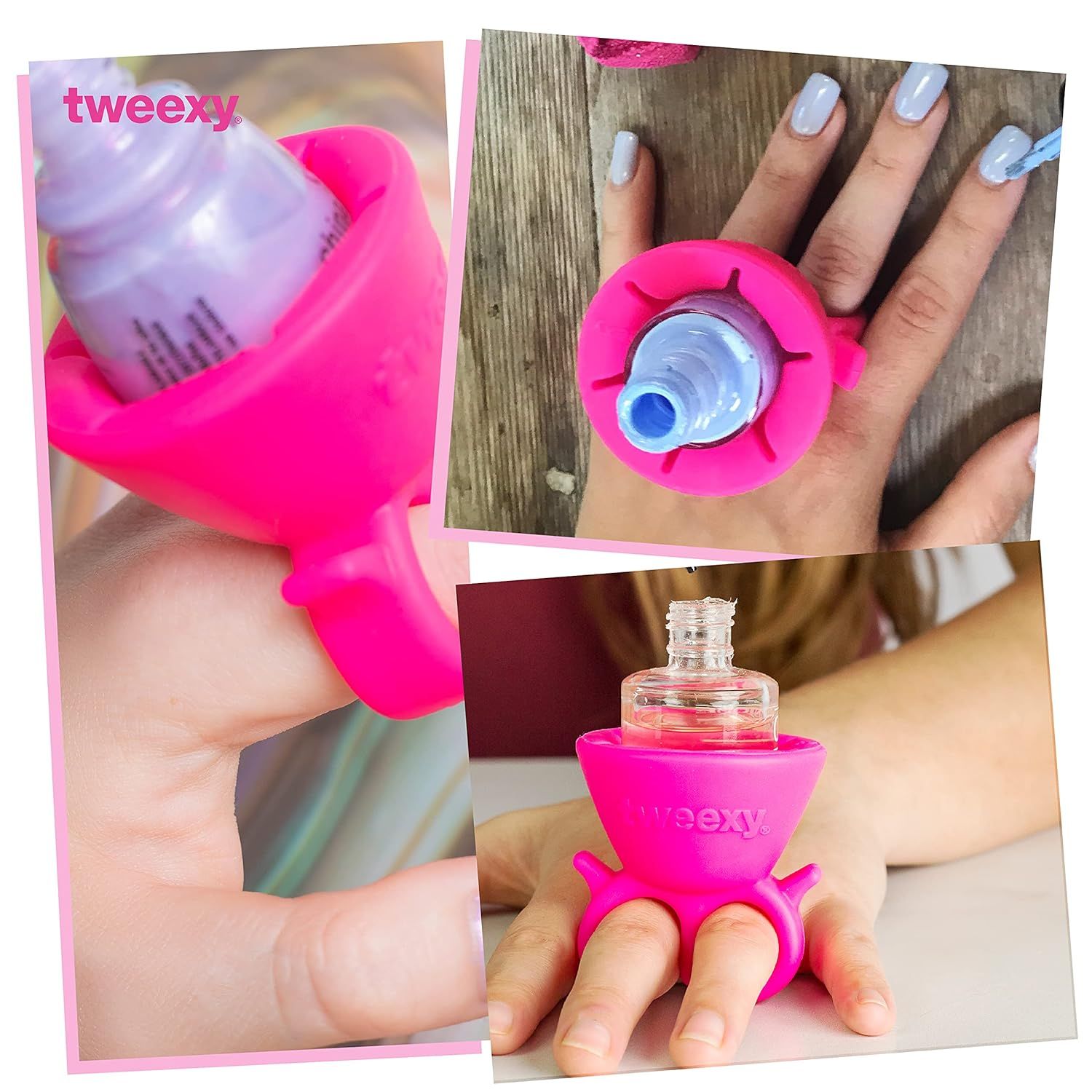 tweexy Wearable Nail Polish Holder Ring, Fingernail Polishing Tool, Manicure and Pedicure Accesso... | Amazon (US)