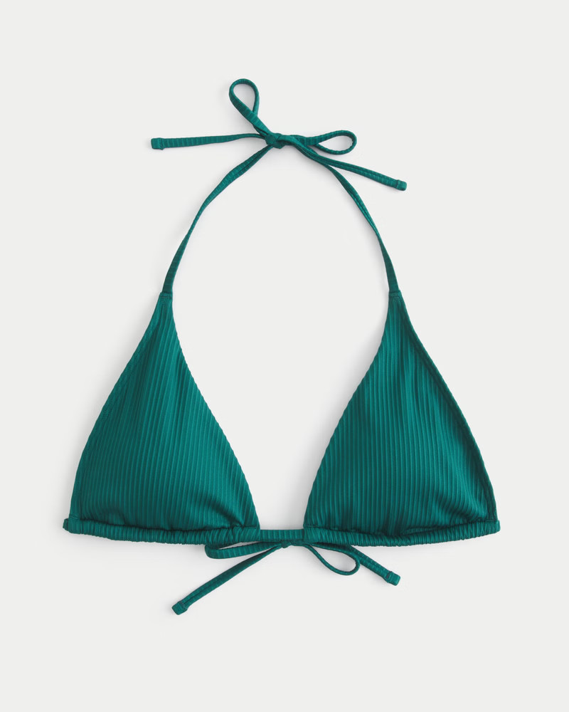 Ribbed Multi-Way Triangle Bikini Top | Hollister (US)