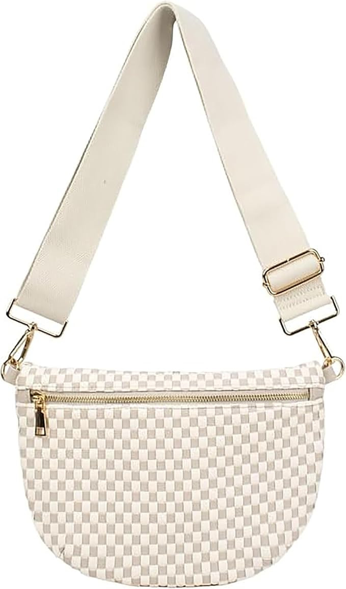 Fiona Woven Crossbody Bag | Bum Bag | Belt Bag with Adjustable Strap | Amazon (US)