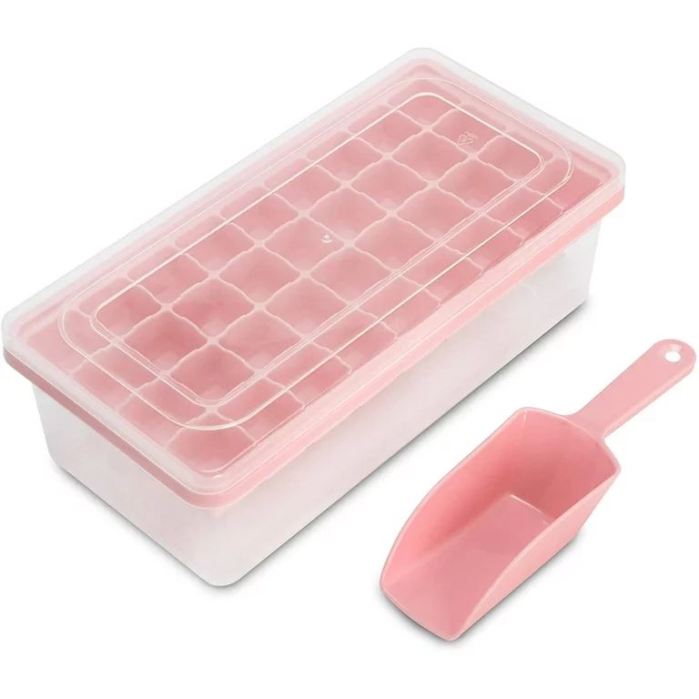 Ice Cube Tray with Lid and Bin | 36 Nugget Silicone Ice Tray for Freezer | Comes with Ice Contain... | Walmart (US)