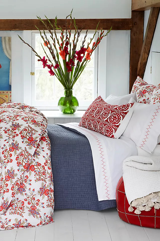 John Robshaw Ginger Coral Organic Duvet | Anthropologie (US)