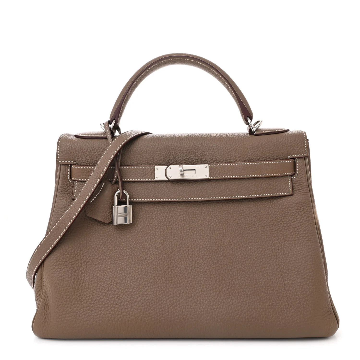 Hermes Togo Kelly Retourne 32 Etoupe | FASHIONPHILE (US)