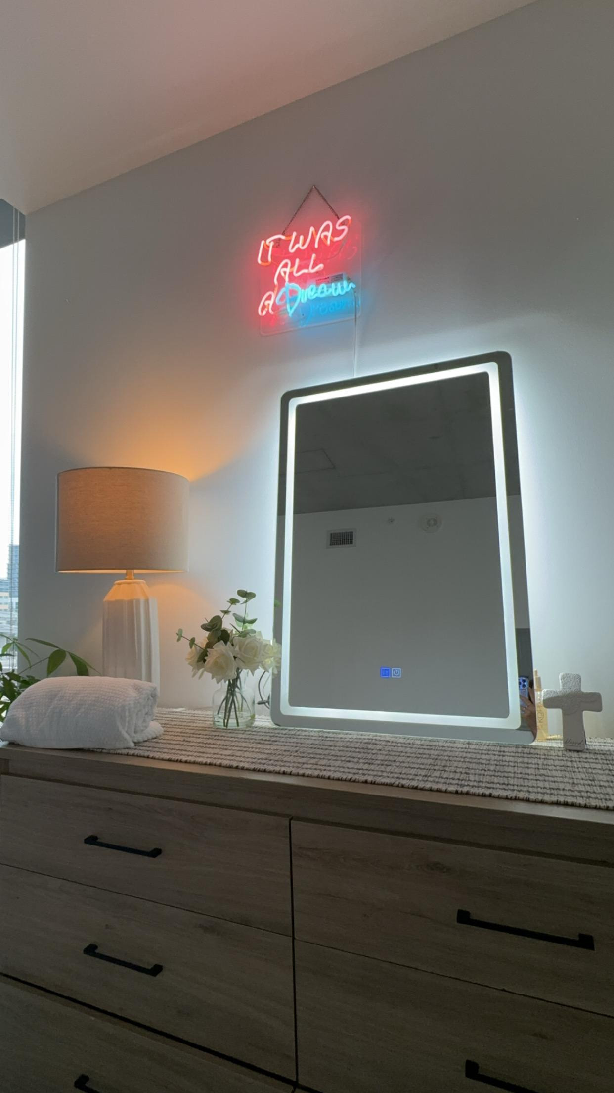 I didn’t know how much my space was missing this mirror until I got it. 🪞✨ It’s a little piece of magic, and it's charm brings warmth and character to any space, making it so much more than just a reflection... If you’re looking for that one piece to elevate your space, trust me, this is it!! 💕  

 #LTKOver40 #LTKHome