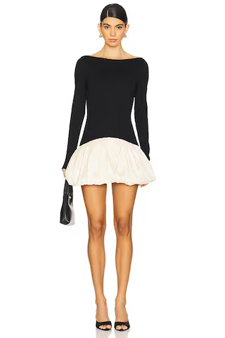 MAJORELLE Marla Mini Dress in Black & Ivory from Revolve.com | Revolve Clothing (Global)