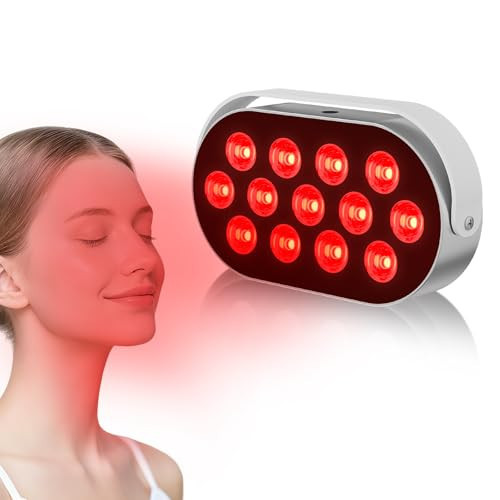 Red Light Therapy Box, 13pcs 2in1 LED with 660&850, Aluminum Alloy, Red Light Panel with Soft Belt, Rechargeable 5000mA (13 LEDs) Red Light Therapy Panel for Body | Amazon (US)