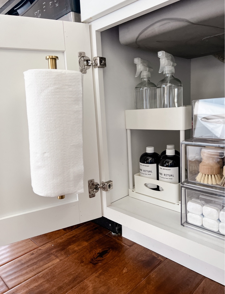 I love having our paper towels hidden under our kitchen sink instead of having them out on the counter creating clutter! Kitchen organization, under sink organization 

#LTKunder50 #LTKFind #LTKhome