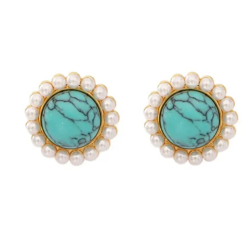 Turquoise Garden Party Studs | Erin McDermott Jewelry