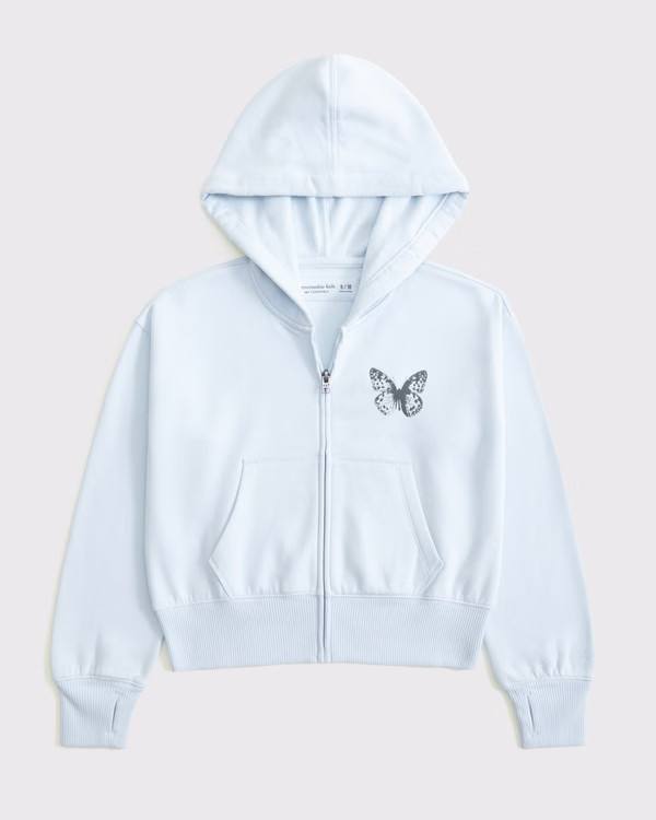 girls graphic full-zip hoodie | girls new arrivals | Abercrombie.com | Abercrombie & Fitch (US)