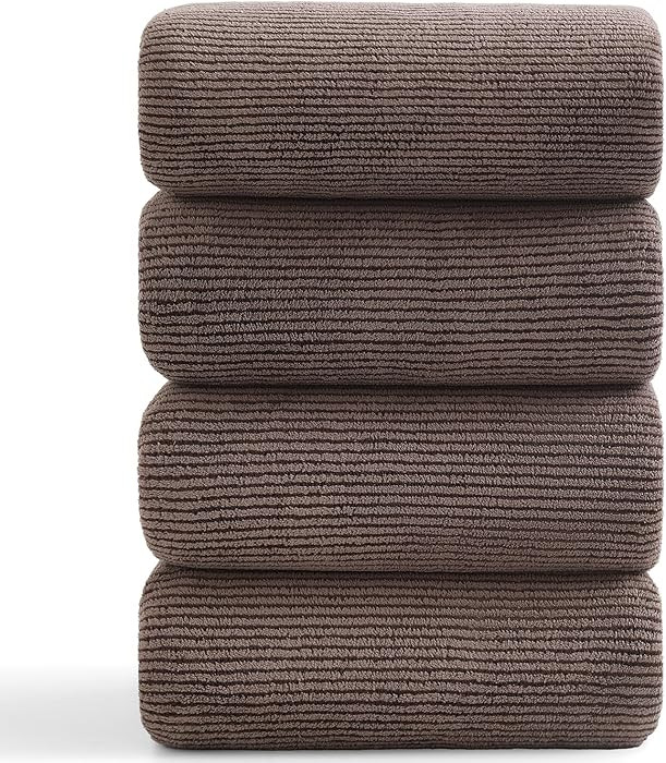 4 Piece Bath Towel Set 35"x70"Oversized Bath Towel for Bathroom Ultra Soft Fluffy Extra Large Bat... | Amazon (US)