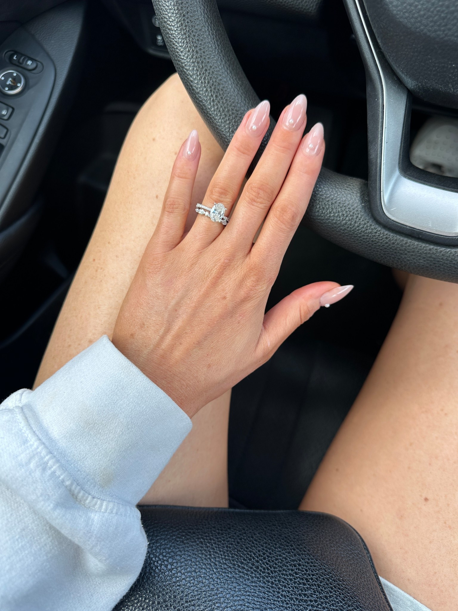 Wifey nails 💍🤍 Believe it or not, these are press-ons! So easy, affordable, and would look flawless for the big day. Linking the exact set and a few other bridal favorites. 

Also - this glue is THE BEST 

#LTKWedding #LTKSaleAlert #LTKStyleTip