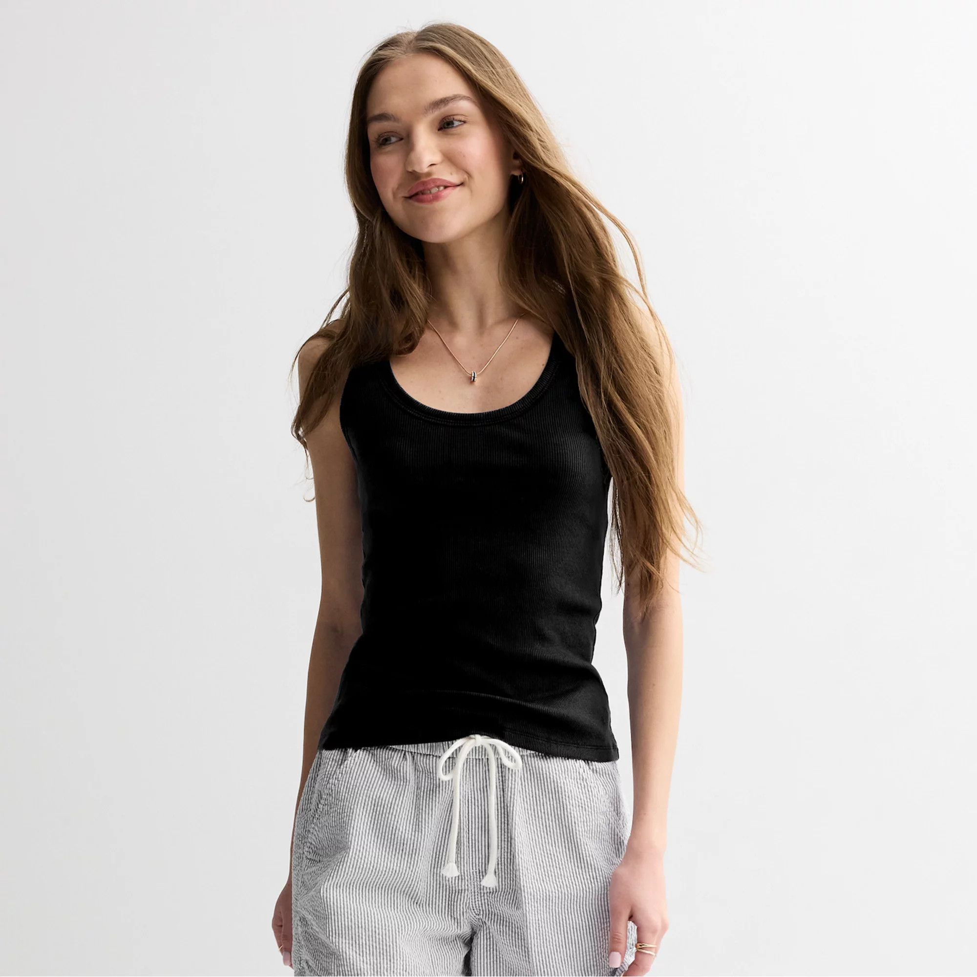 Juniors' SO® Rib Scoop Neck Tank Top | Kohl's
