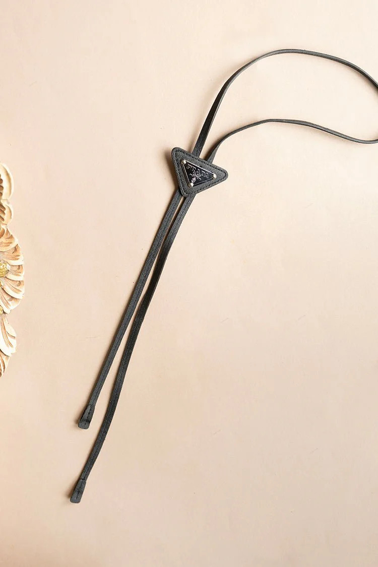 Designer Leather Bolo Tie Necklace | Flea Style