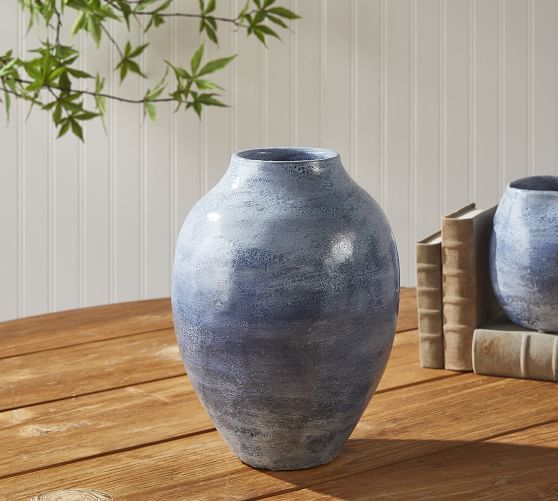 Decorative Blue Ombre Ceramic Vases | Pottery Barn (US)