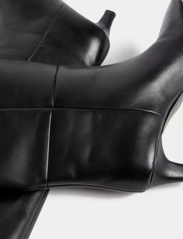 Leather Kitten Heel Knee High Boots | Marks & Spencer (UK)