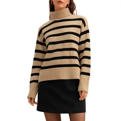 Lilysilk Women's The Tarra Stripe Sweater in Black at Nordstrom, Size Small | Nordstrom
