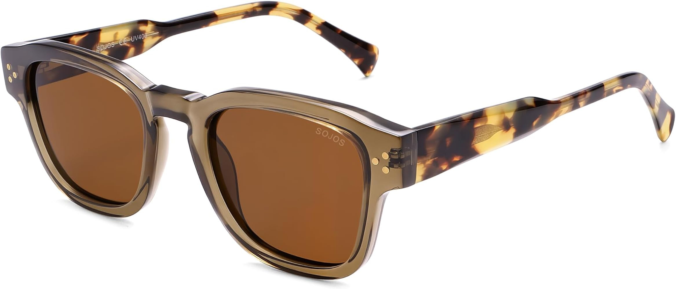 SOJOS Acetate Polarized Sunglasses for Women Classic Square Retro UV400 Sun Glasses | Amazon (US)