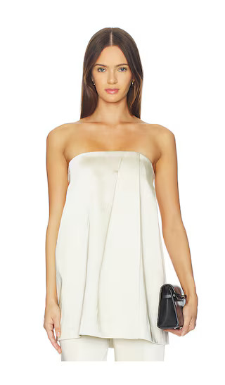 Monet Top in Satin Beige | Revolve Clothing (Global)