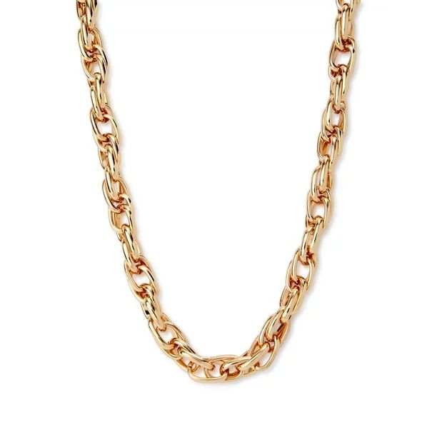 Sofia Jewelry by Sofia Vergara Women’s Chunky Gold-Tone Link Necklace - Walmart.com | Walmart (US)