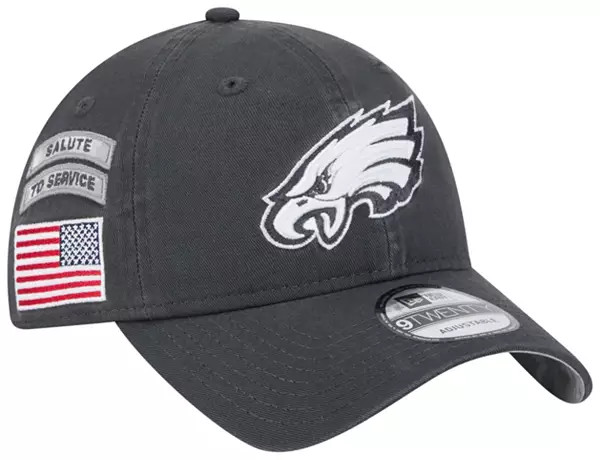 New Era Adult Philadelphia Eagles Salute to Service 2024 Grey 9Twenty Adjustable Hat | Dick's Spo... | Dick's Sporting Goods