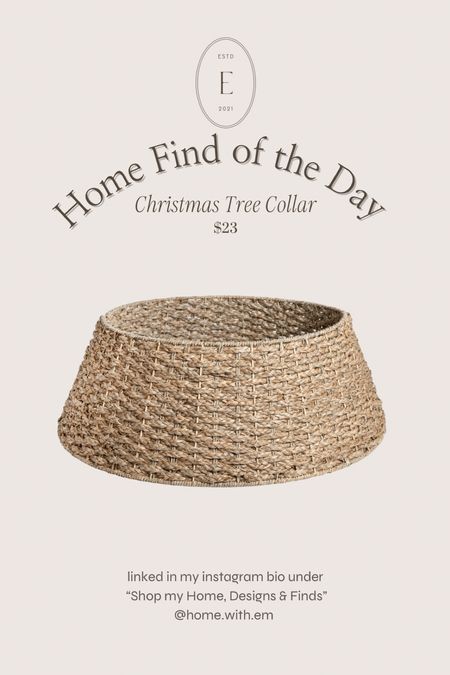 The home find of the day today is the stunning woven Christmas tree collar! 

Change up your decor this year with the Holiday Time Woven Christmas Tree Collar. This tree collar keeps your tree stand hidden from view stylishly with its natural woven design. At 27 inches across, the tree collar can be used with medium and small trees and provides an elegant and sophisticated base for your tree. The tree collar can be used in conjunction with your favorite Christmas tree skirt for a completely new Christmas style. Perfect for natural as well as artificial trees, the Christmas tree collar is sure to blend seamlessly with your existing decor. Be sure to check out other Holiday Time decorations and accessories like wreaths, ornaments, lights, stockings, garland, and more to celebrate the most wonderful time of the year. Elevate the look of your Christmas tree with the Holiday Time Natural Seagrass Christmas Tree Collar.


Holiday Time Natural Seagrass Christmas Tree Collar, 27":
Stylish tree collar for medium to large Christmas trees
Can be used in conjunction with your favorite Christmas tree skirt for a completely new Christmas look
Easy to install with no assembly required
Perfect for real or artificial Christmas trees
Hinged design makes it easy to wrap around the base

#LTKSeasonal #LTKhome #LTKHoliday