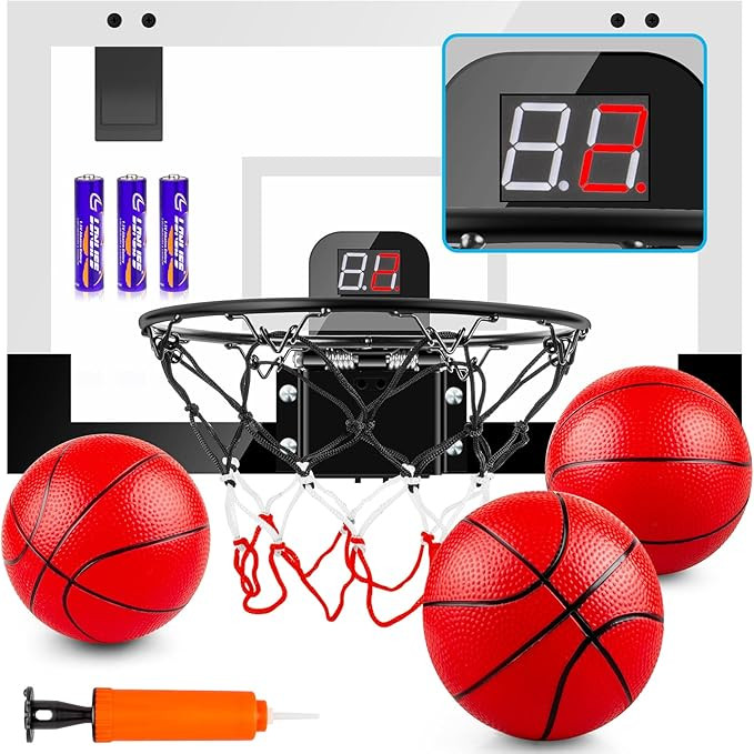 Indoor Basketball Hoop Boys Gifts for Teens and Adults Door Room Basketball Hoop Mini Hoop with E... | Amazon (US)